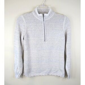 Woolrich 1/2 Zip‎ Pullover Cotton Blend Sweater Women's Medium Beige